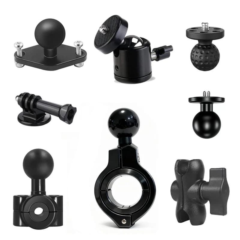 Base di Montaggio con Testa a Sfera e Vite da 1/4, Accessori per Fotocamera, Supporto per GoPro Insta360 DJI Osmo Action Camera, Treppiede e Manubrio