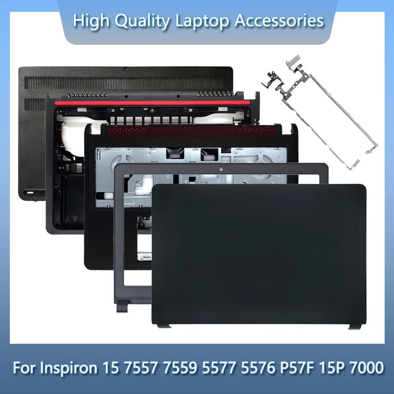 Nuovo Computer Portatile Per DELL Inspiron 15 7557 7559 5577 5576 P57F 15P 7000 LCD Della Copertura Posteriore/Lunetta Anteriore/Cerniere/Palmrest/Bottom Case