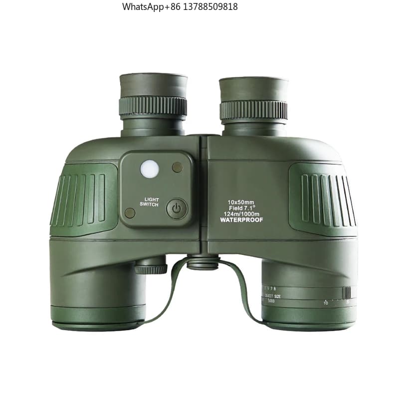 Binocolo Impermeabile 10X50 con Bussola e Telemetro, Telescopio