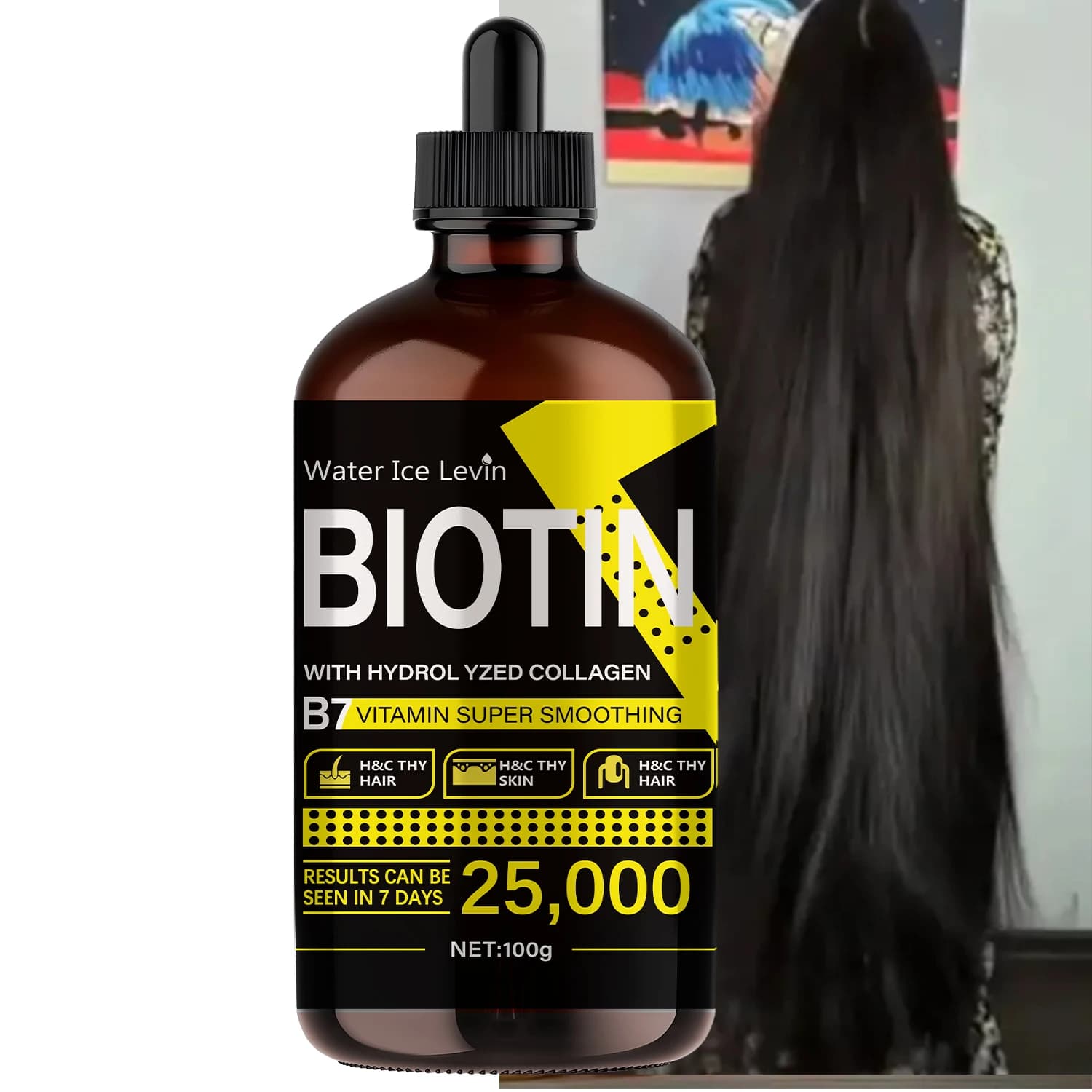 Essential oil for hair to biotin - Liquid vitamins as well, hair care, rejuvenating hair - unisex