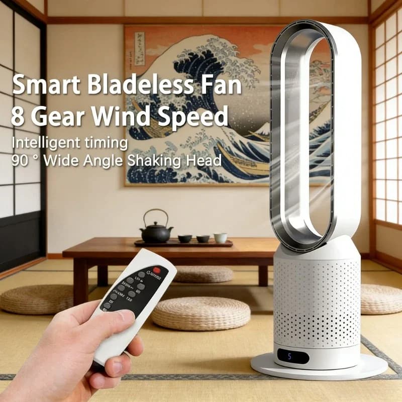 Ventilatore a Torre Senza Pale 2026 Comfort Cooling, Purificatore d'Aria a Risparmio Energetico, Ultra Silenzioso per Casa e Dormitorio