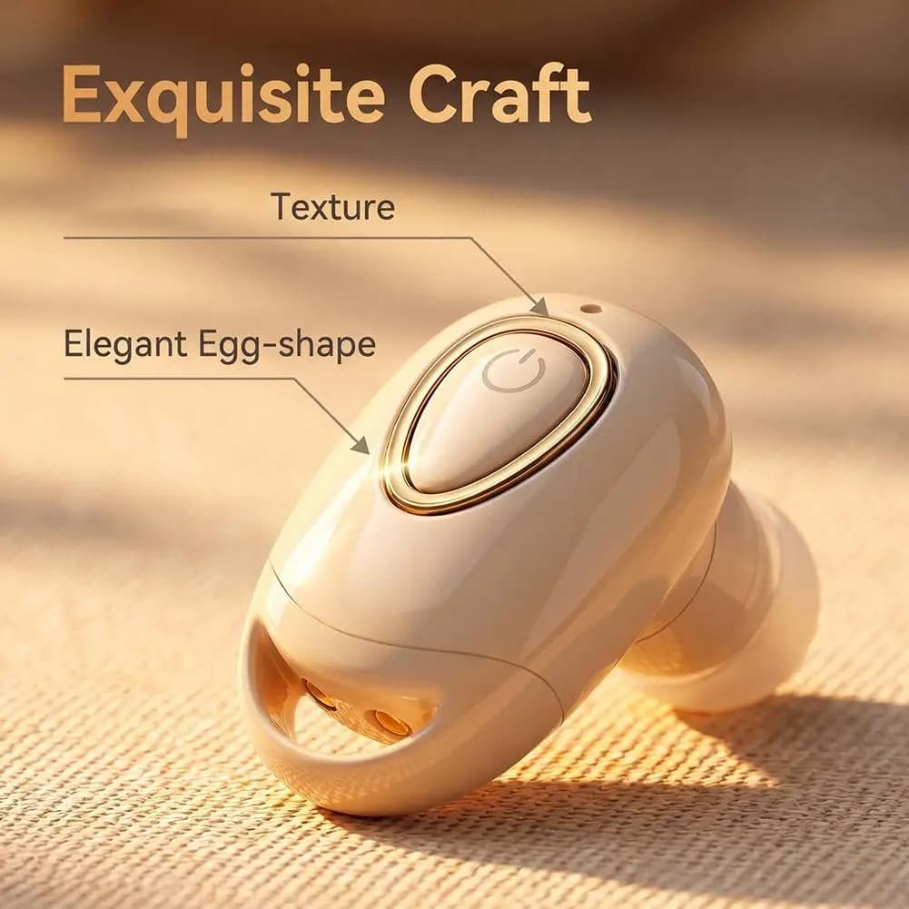 Mini Invisible Bluetooth 5.0 Wireless Earbuds – HiFi Music Gaming, Hands-Free Sports Headset with Mic