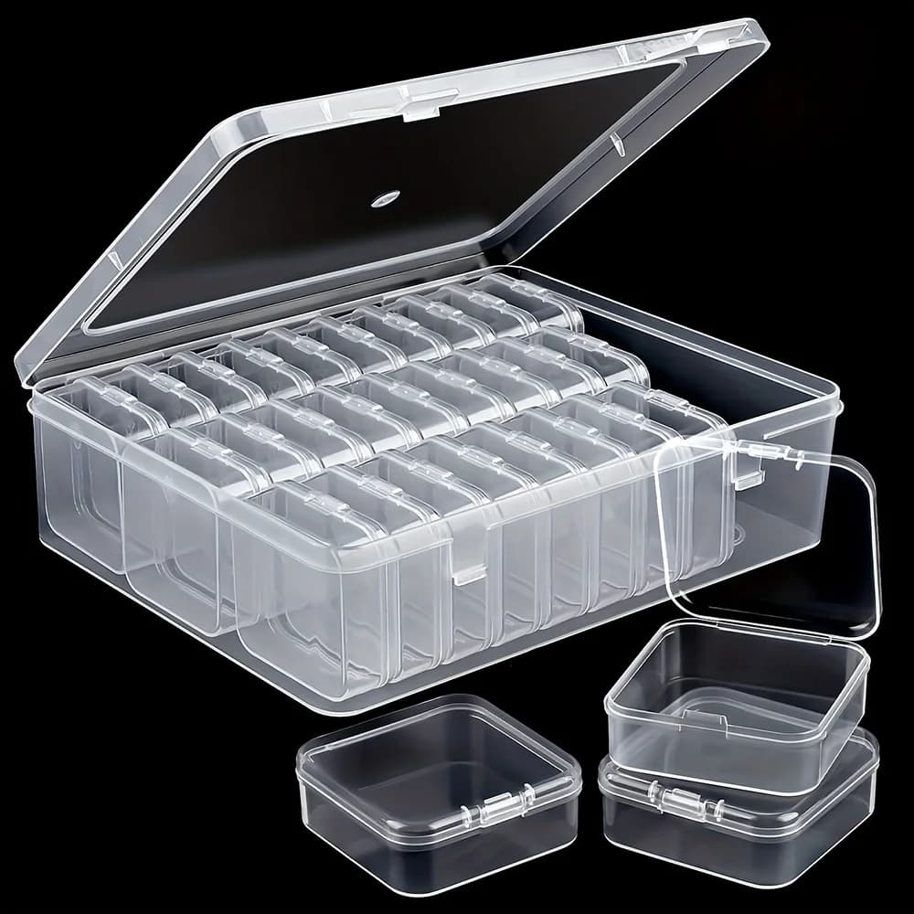 Storage box for embroidery with DIY diamond painting, mosaic container with rhinestones for jewelry for nail art, multifunctional storage box