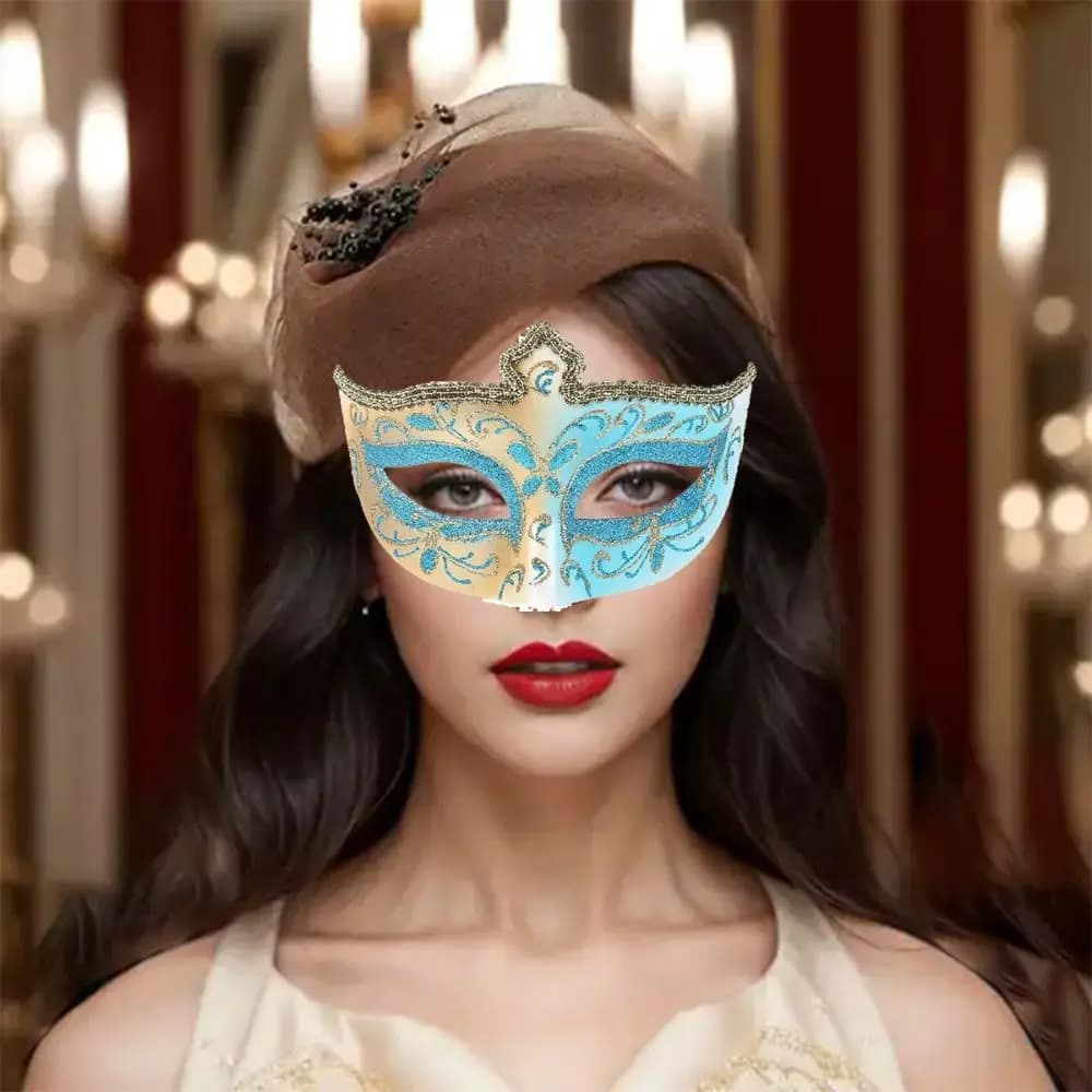 Party Cosplay Props Halloween Masks Half Face Mask Masquerade Cosplay Mask Glitter Mask The Phantom Dancer Mask Plastic