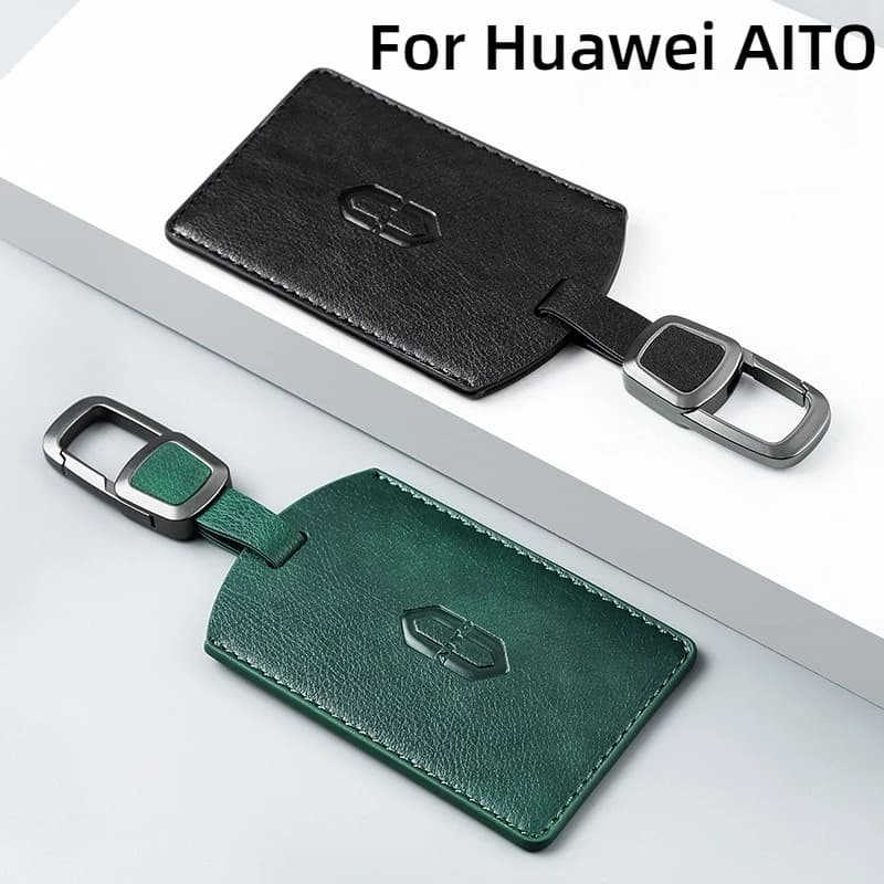 Misura per Huawei AITO M5 M8 M7 Seres M9 Portachiavi per auto NFC Smart Card Custodia protettiva in pelle scamosciata