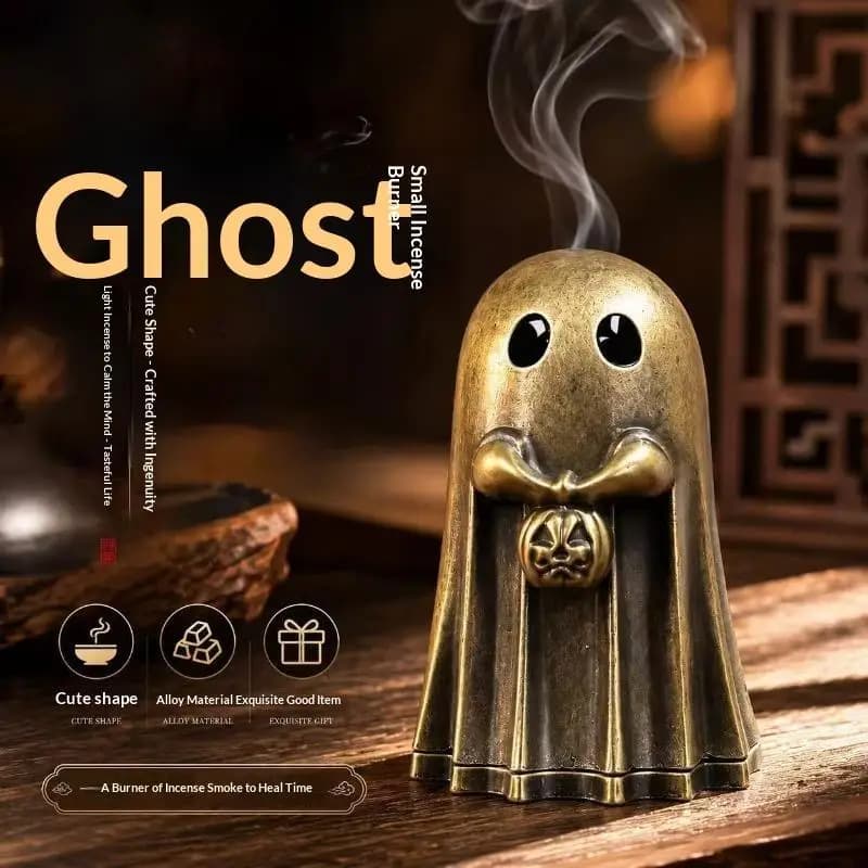 Halloween Ghost Pumpkin Incense Holder Non-slip Base Fragrance Diffuser for Home Desktop Party Decor Accessory