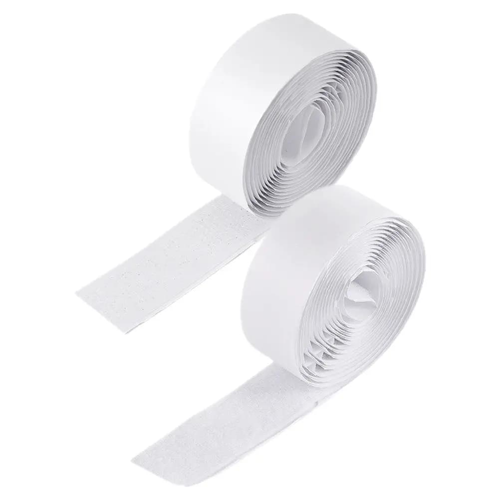 2 Rolls Hook and Loop Tape for Guitar Pedal Board Mounting Strong Adhesive Easy Cut Strips Effects Pedal Board Sticky Tape