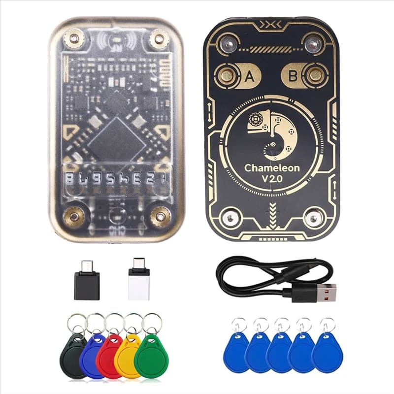 【RECOMENDAR】 Emulatore lettore di chip intelligente RFID Camaleonte V2.0 125Khz 13,56Mhz + Decodificatore di carte portachiavi 5XUID/CUID Duplicatore NFC