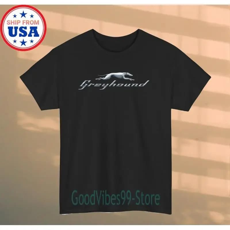 T-shirt nera da uomo Greyhound Bus Main taglia S-5XL