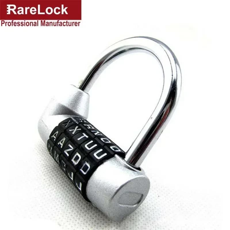 Lucchetto a Combinazione a 5 Lettere per Porte, Armadietti, Valigie, Bagagli, Biciclette - Rarelock ZS55 G