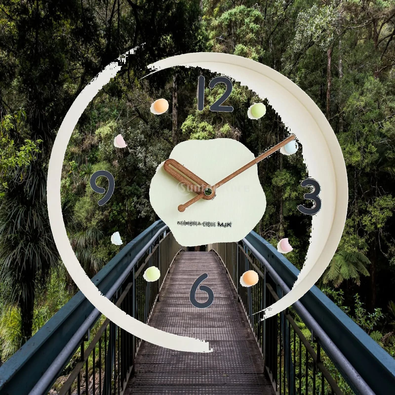 Orologio da Parete Moderno con Numeri Grandi, Rotondo, Silenzioso, Stile Nordico, Decorativo per Camere dei Bambini, Uffici, Case di Campagna