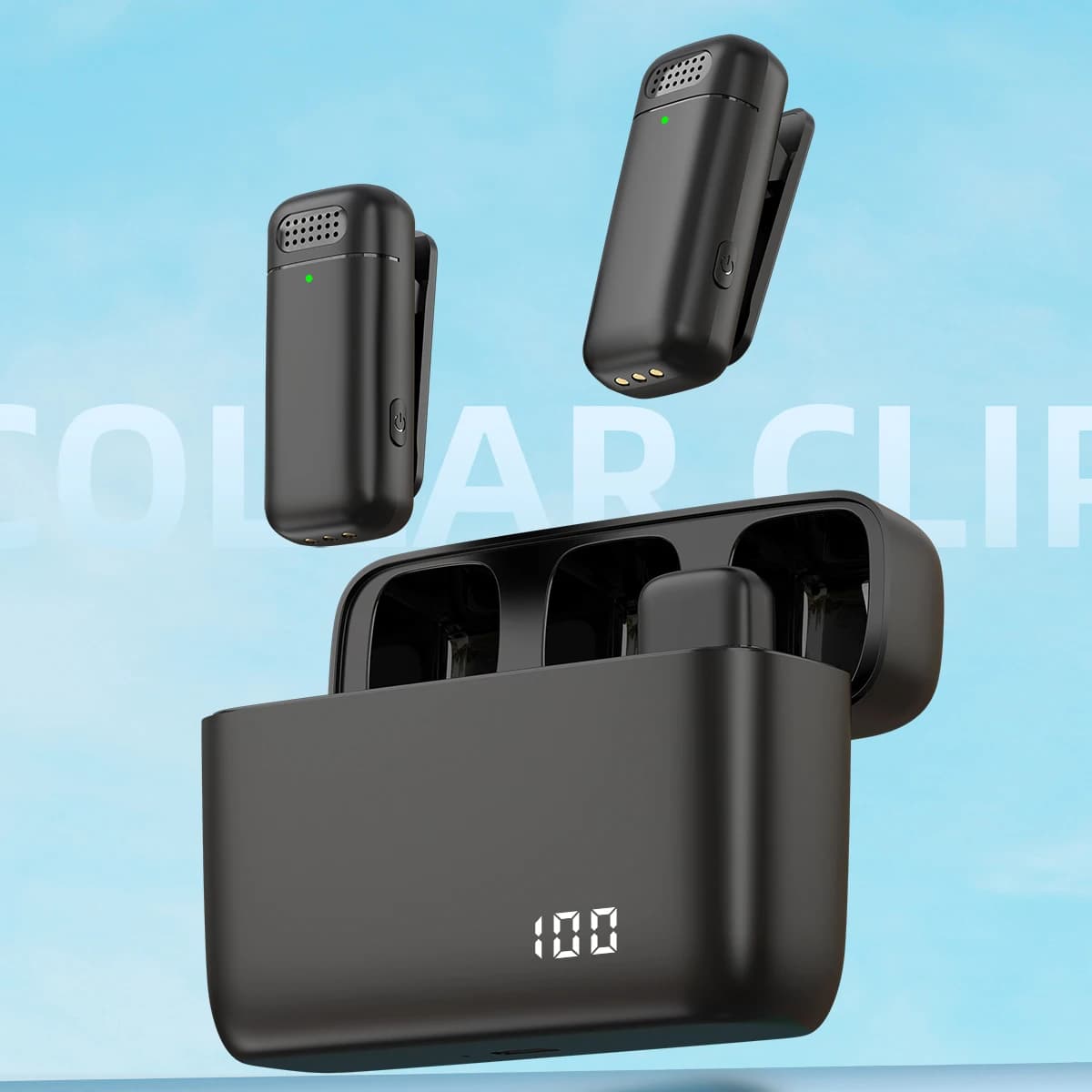 Lavalier Microphone 2.4G Wireless Microphones Portable Mini Noise Reduction Video Recording Microphone for Vlog Live Streaming