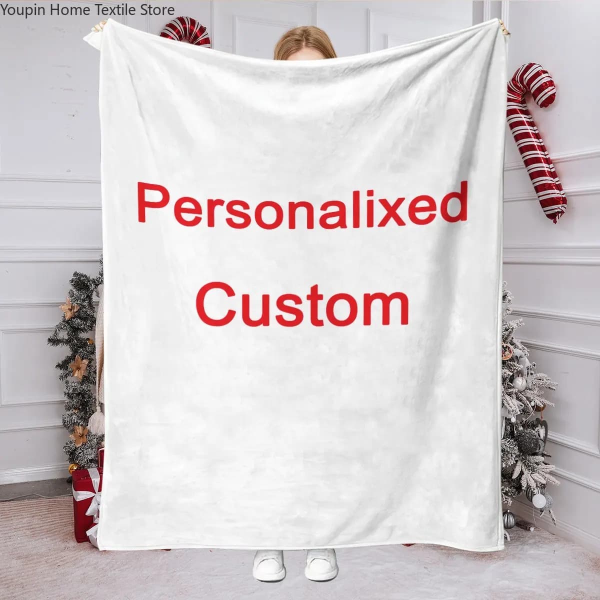Coperta Personalizzata con Immagini Caricate su Misura - Morbida e Calda, Adatta per Divano, Letto, Ufficio, Auto