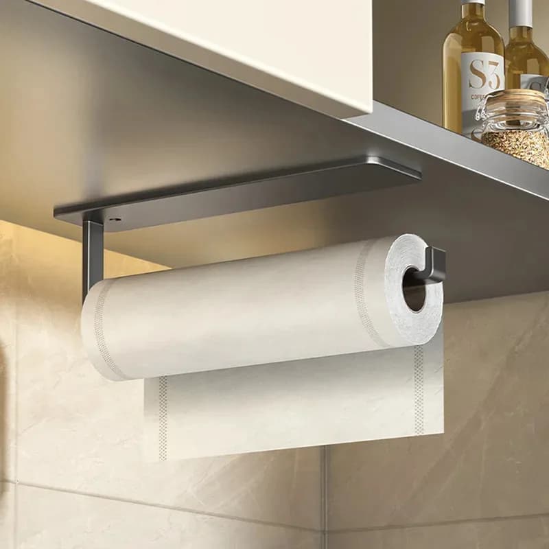Portarotolo da cucina autoadesivo senza trapano, tovagliolo, asciugamano, portarotolo di carta igienica, armadietti per il bagno