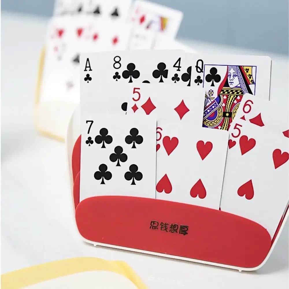 Supporto per carte da gioco a mani libere a mani libere supporto per carte da gioco portatile in plastica senza mani porta carte da Poker a mani libere