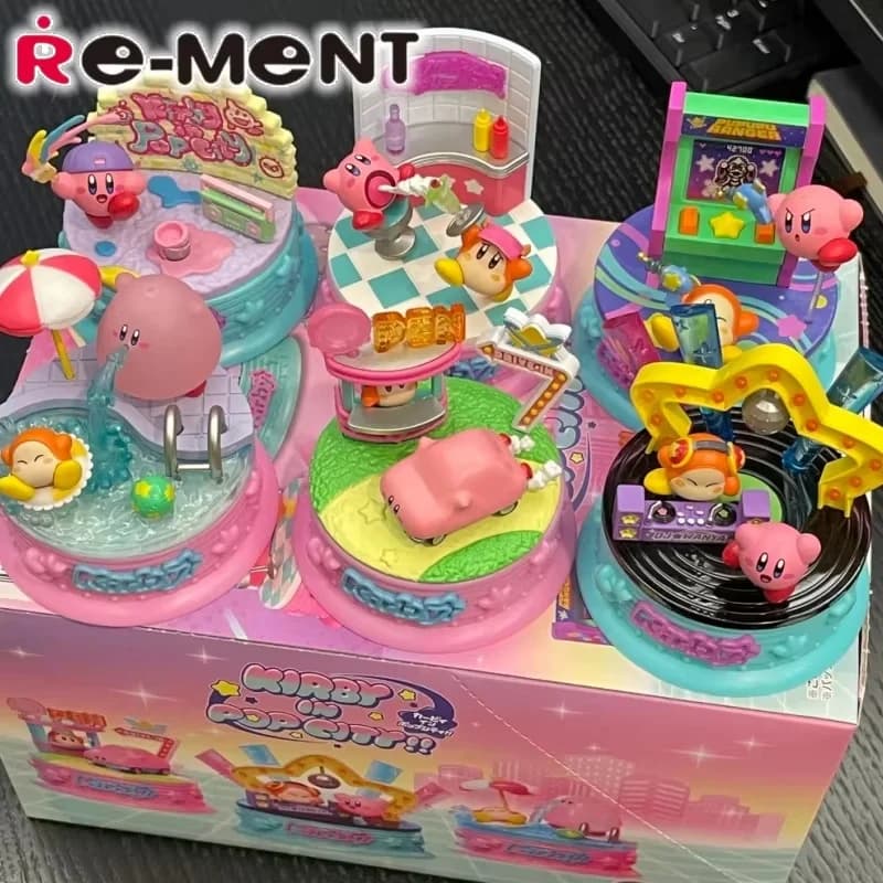 Originale Re-Ment Kirby Figura In Pop City Waddle Dee Anime Pvc Simpatico Modello di Azione Decorazione del Desktop Figure Giocattoli Regalo del Festival