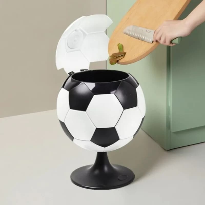 Automatic Sensor Trash Can Creative Wastebasket Luxury Kitchen Food Waste Disposal Bedroom Smart Football Anti Odor Recycle Bin
