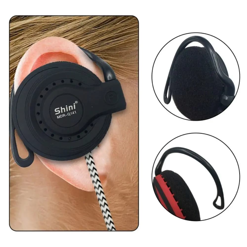 3.5mm Spin with Noise Cancellation Sports Gaming Racing Headphones Super Bass Ear Hook Headphones with ear hook Headphones