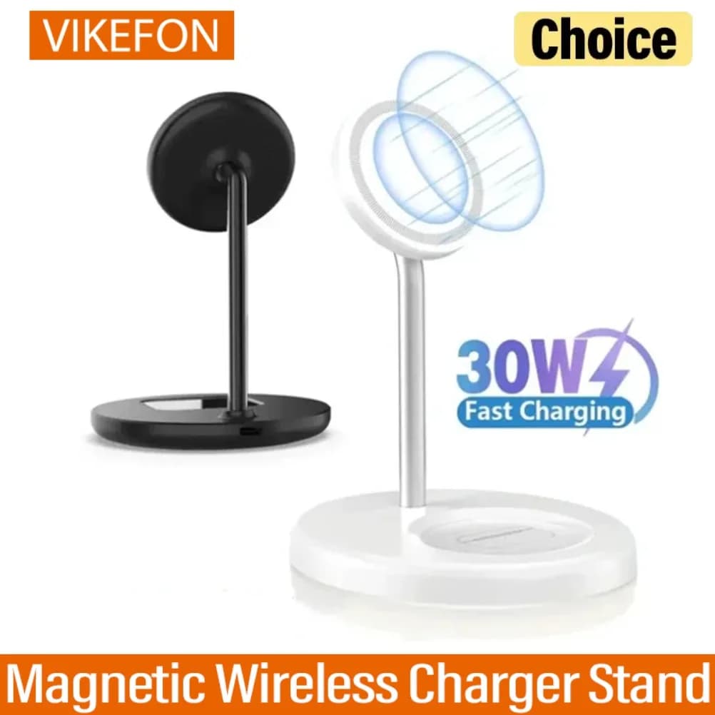 2 in 1 stazione di ricarica wireless veloce dock caricabatterie wireless magnetico supporto auricolare per telefono per iPhone 16 15 14 13 12 per Airpods