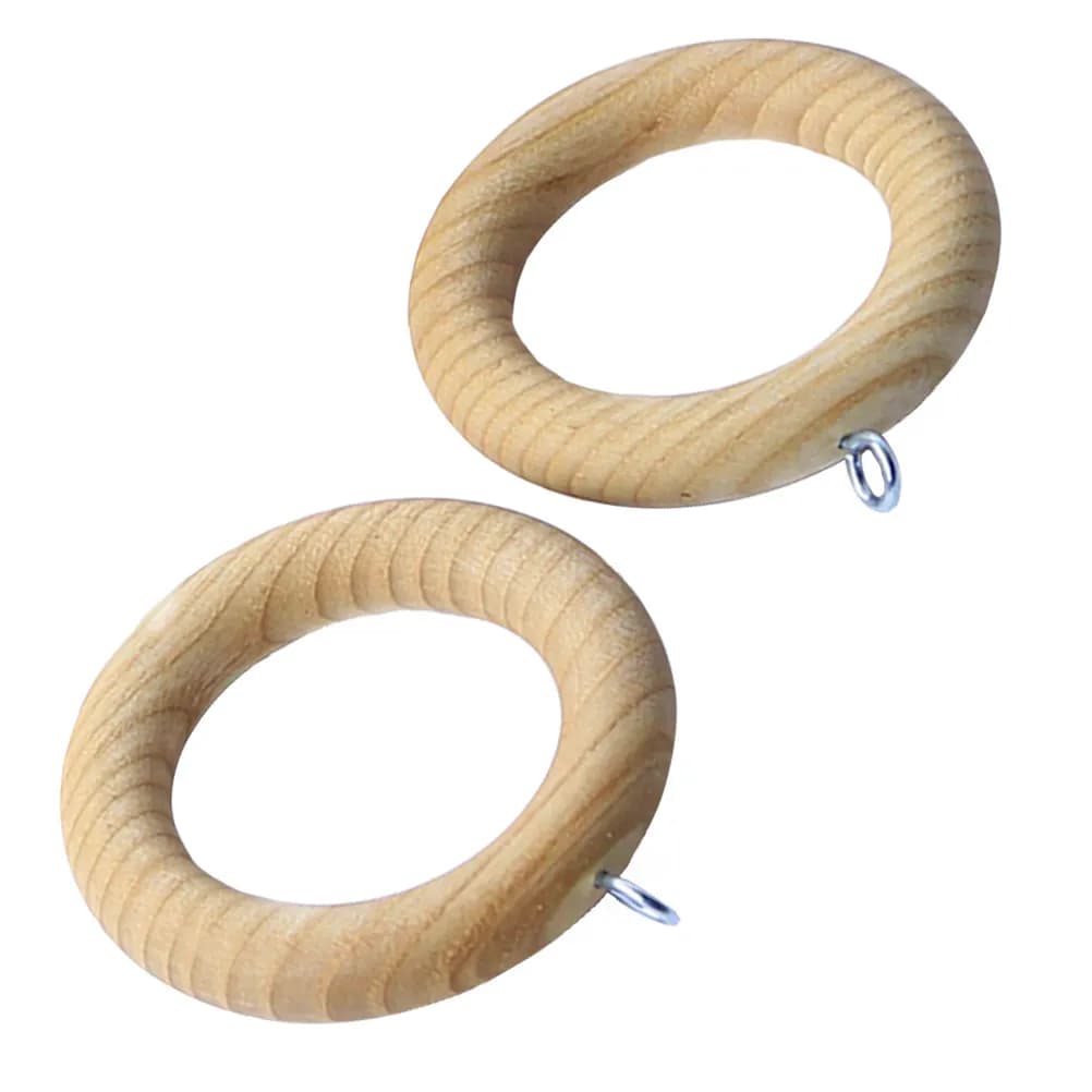2Pcs Wooden Curtain Rings Strong Hanging Hook Clasp for Window Curtains Roman Lifting Ring Smooth Slide Curtain Accessories