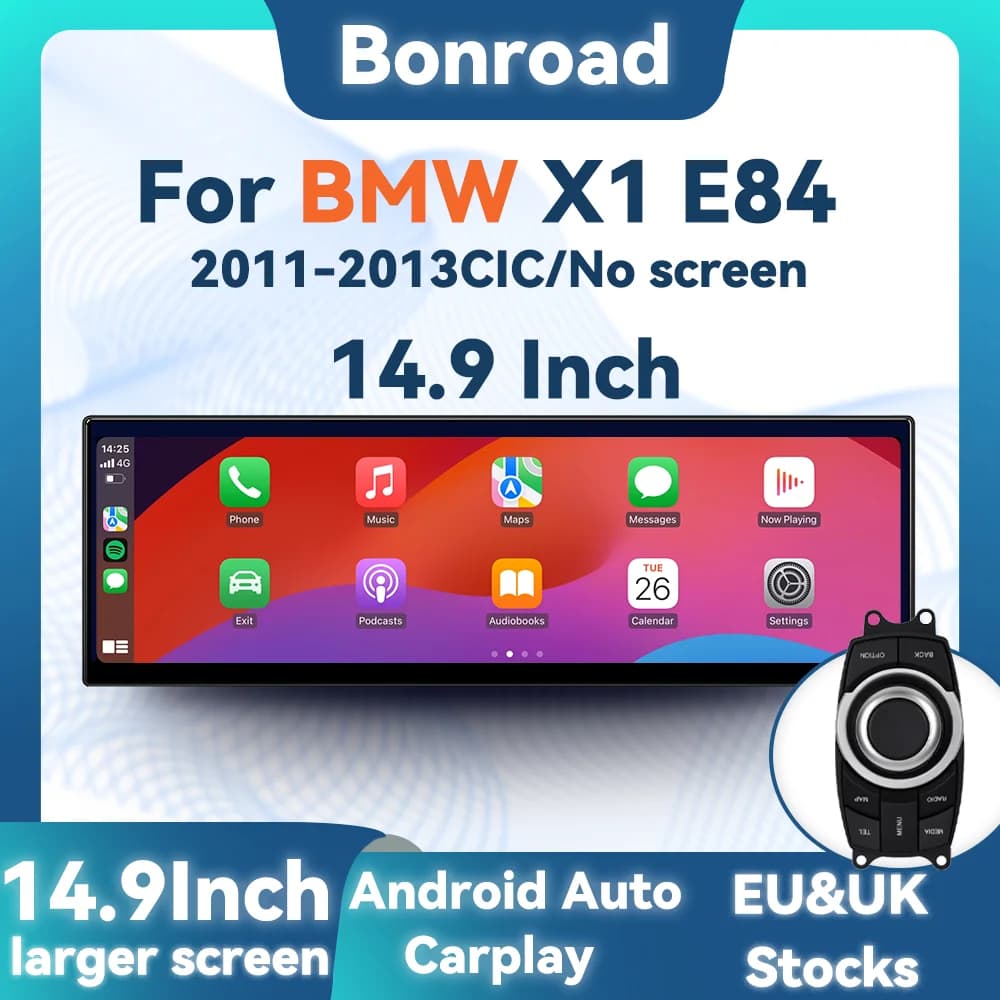BONROAD 14.9 pollici 2560*720P Per BMW X1 E84 Display Touch Screen Senza Fili Carplay Auto Stereo Radio Navigazione GPS Multimediale