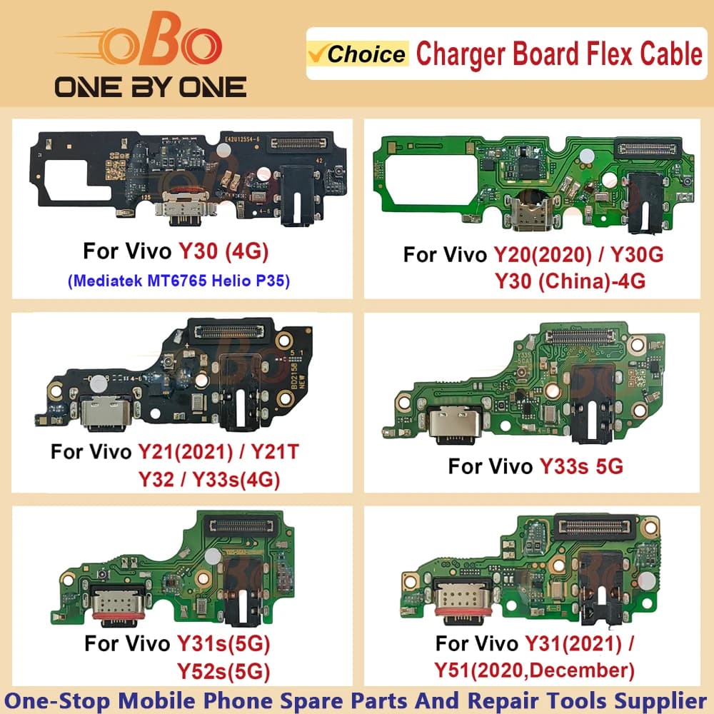 Scheda dock di ricarica USB per Vivo Y21 Y30 Y31s Y32 Y33s Y51 Y52s 5G 2021 Porta caricabatterie jack connettore riparazione cavo flessibile (1 PC)