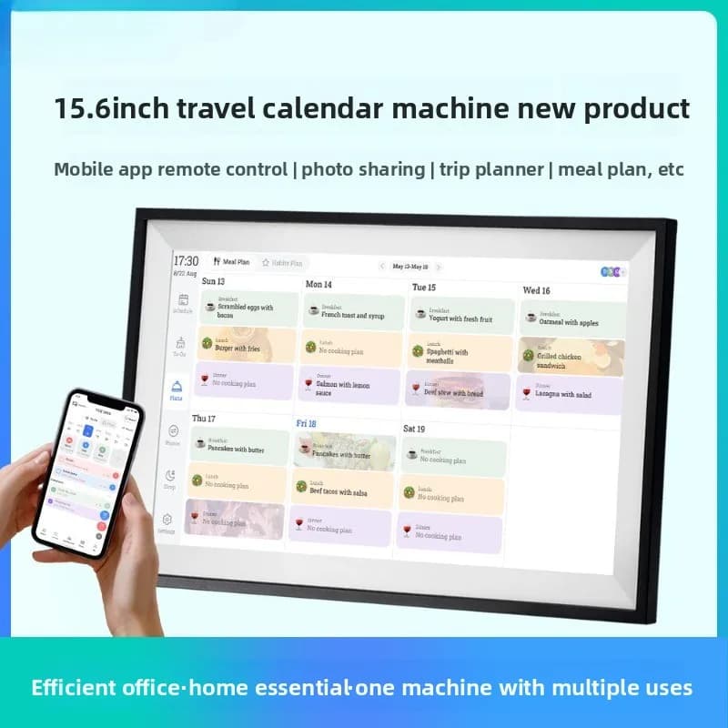 Cornice Digitale Intelligente con Calendario e WiFi Mobile, Display da 10 Pollici/15,6 Pollici