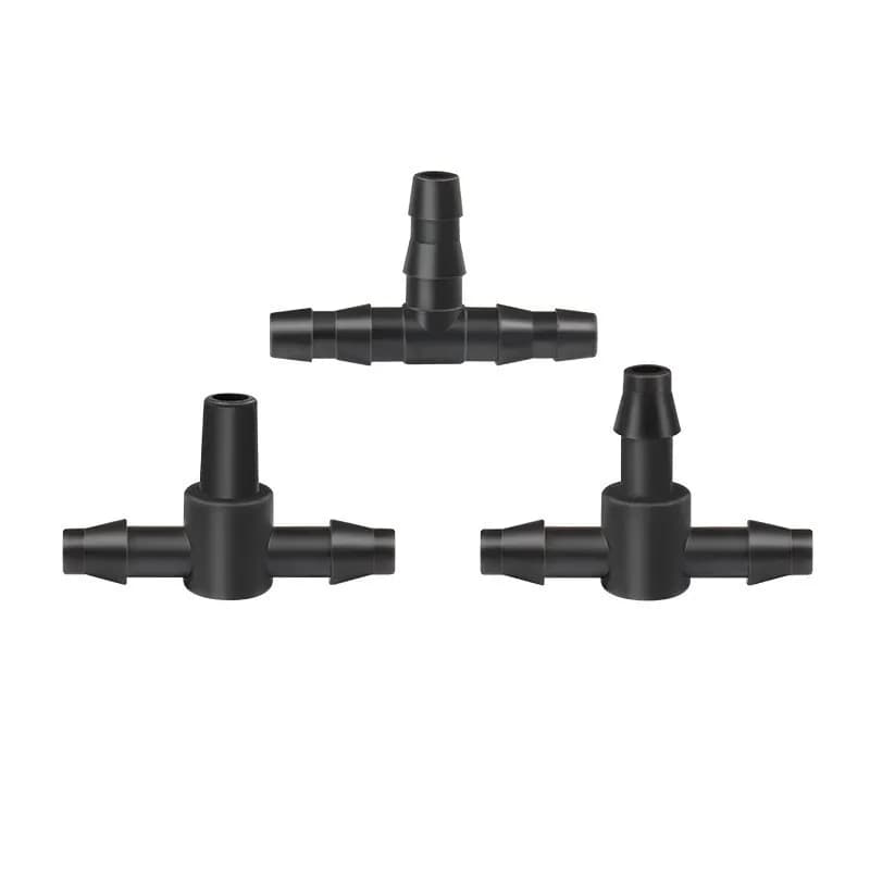 100pcs Barb Tee 1/4“ For 4/7mm micro hose drip fittings watering kits connector
