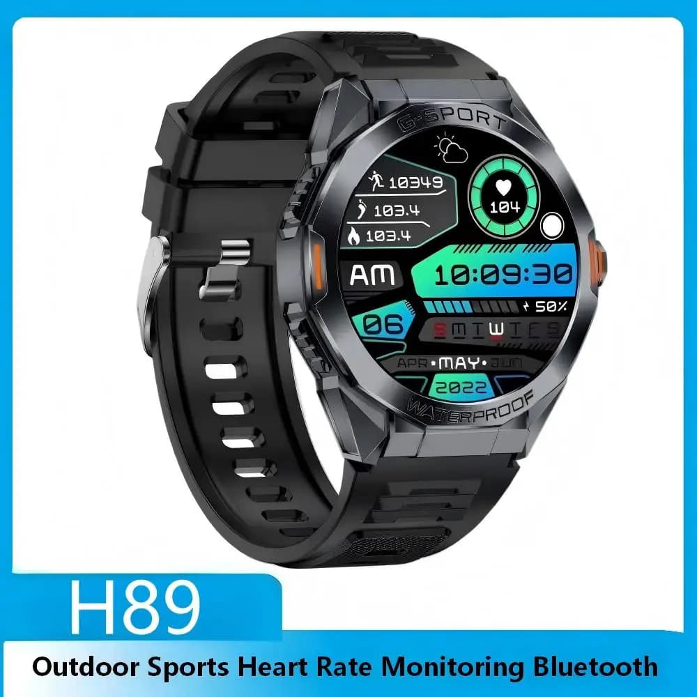 Smartwatch H89 per Sport all'Aperto con Monitoraggio della Frequenza Cardiaca, Chiamate Bluetooth, Schermo AMOLED da 1,46 Pollici, Monitoraggio dell'Ossigeno nel Sangue e della Salute