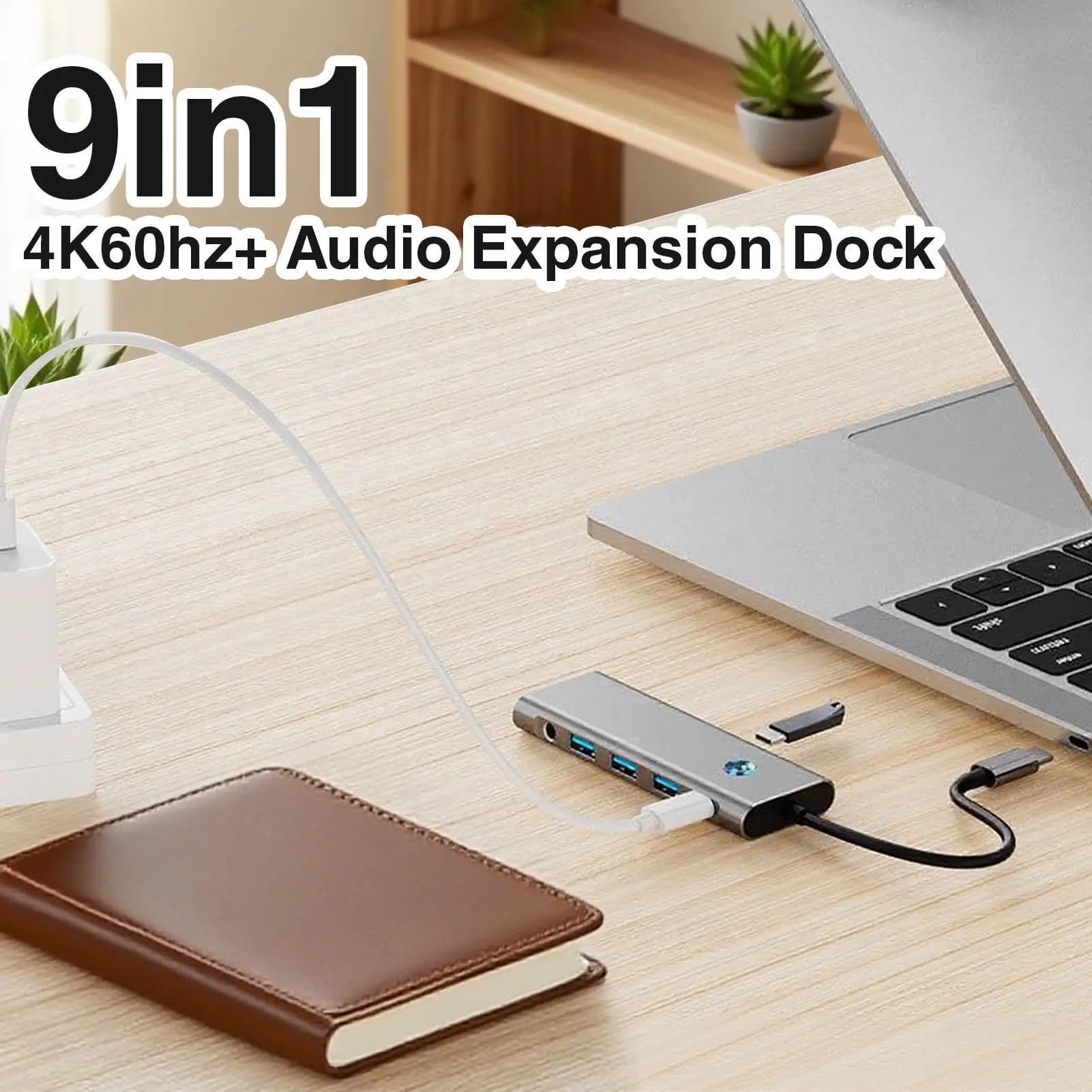 Hub USB C per laptop Splitter USB C portatile per stazione adattatore di trasmissione dati laptop Espande per professionisti presenti