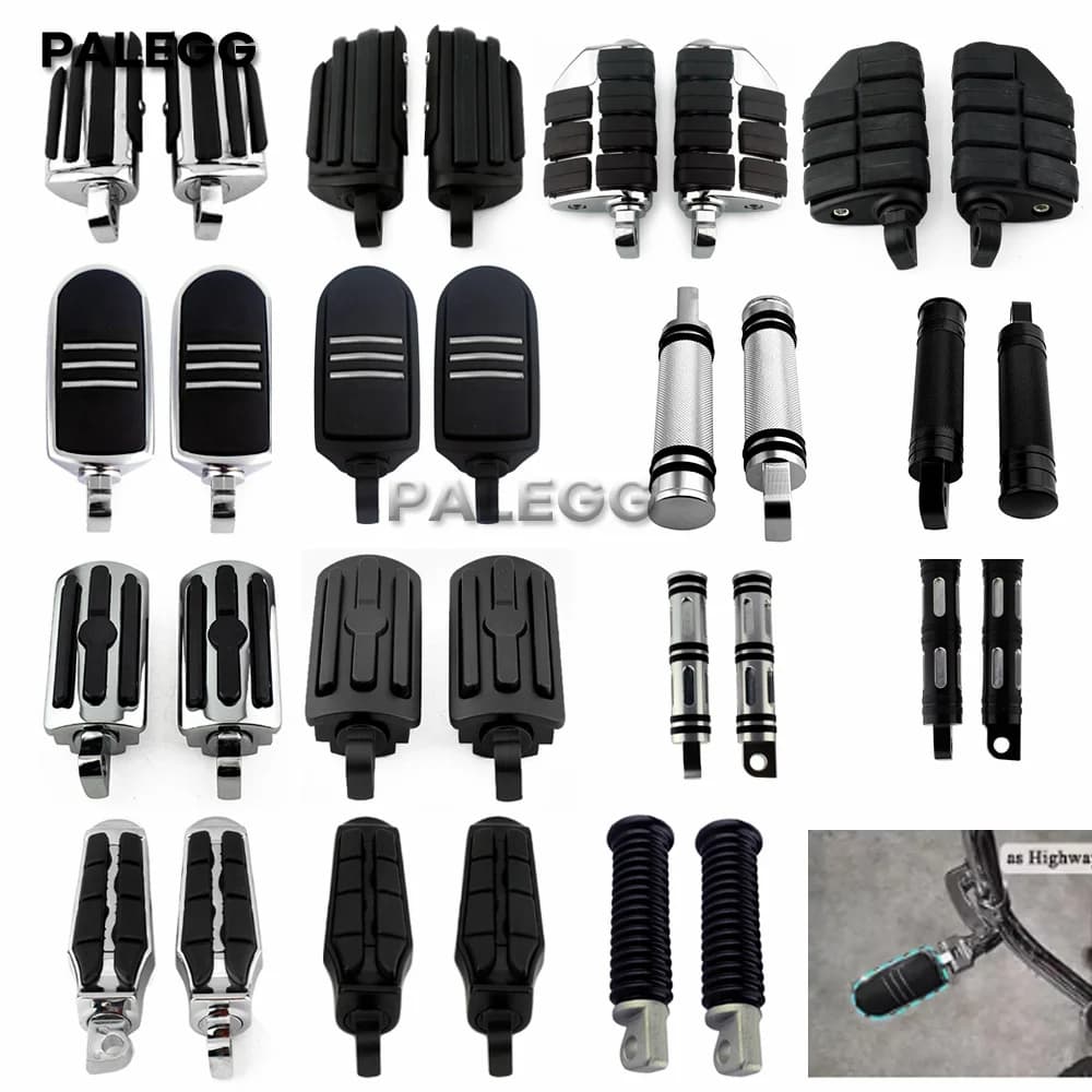 Poggiapiedi per Moto da 1,25 Pollici, Anteriori e Posteriori, per Harley Touring Softail Electra Glide Road King Sportster 883 Dyna