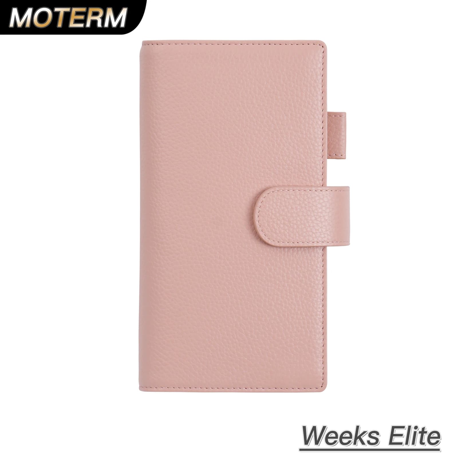 Copertina per agenda Moterm Weeks Elite per Hobonichi Weeks/Quaderno in pelle martellata Mega senza organizer con tasca grande