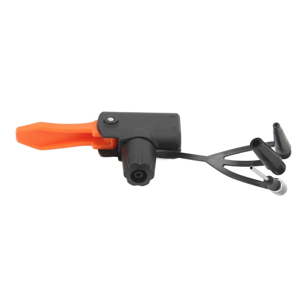 Ugello per bicicletta leggero e portatile, ugello per pompa per bicicletta con funzione versatile e 3 adattatori per ugelli, facile installazione