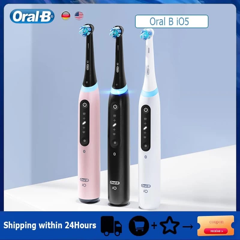 Spazzolino elettrico Oral B Serie IO Spazzolini da denti elettronici ricaricabili impermeabili con temporizzazione rotante intelligente iO4 iO5 iO7 iO9