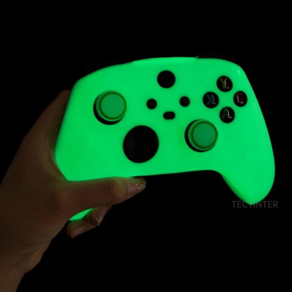 Custodia protettiva per Xbox Series X/S Gamepad Custodia protettiva in silicone verde luminoso per accessori joystick Xbox Series S