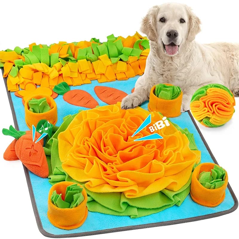 Ciotola per cani imbottita con sniffare per animali domestici grande 50 * 80 cm per tovaglietta imbottita per animali domestici con cibo lento per cani giocattolo noia