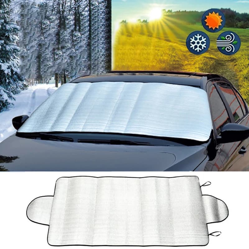 Winter Summer Windshield Shield 150cm X 70cm Universal Car Front Windshield Cover Auto Sunshade Snow Ice Protection Cover