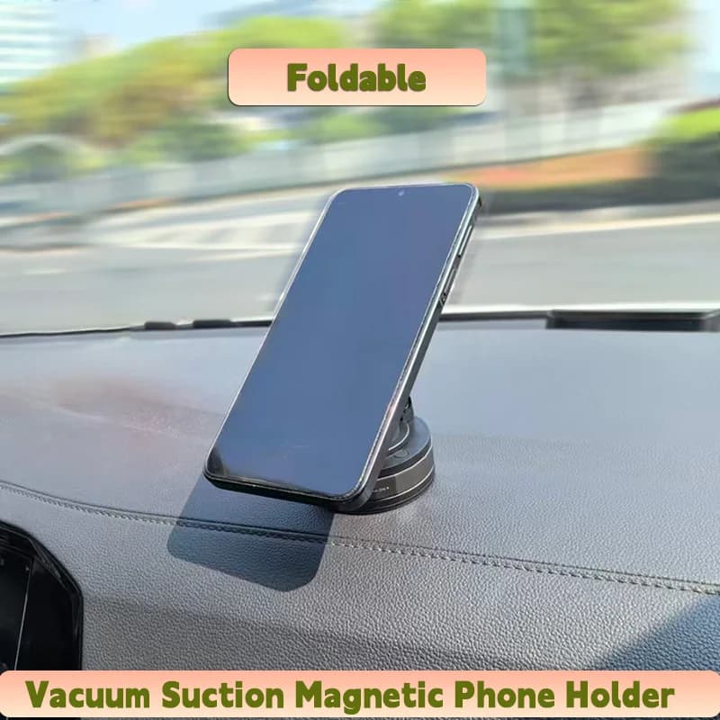 Supporto magnetico per cellulare per auto, aspirazione sottovuoto, supporto pieghevole rotante per cruscotto, parabrezza, staffa universale per la casa