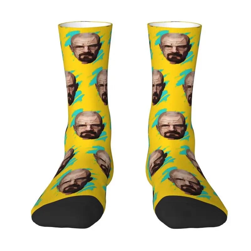 Personalized funny socks by man Breaking Bad, warm and breathable unisex socks with 3D theme TV series print.