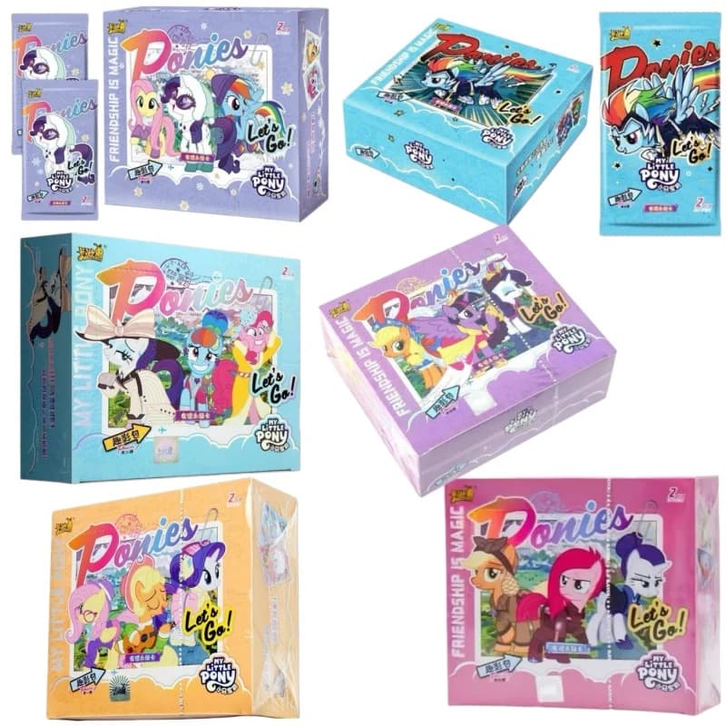 KAYOU My Little Pony Gioco di Carte, Carte Collezionabili My Little Pony, Carte Flash 'Amicizia per Sempre', Sacchetto Sorpresa Pony, Regalo a Sorpresa