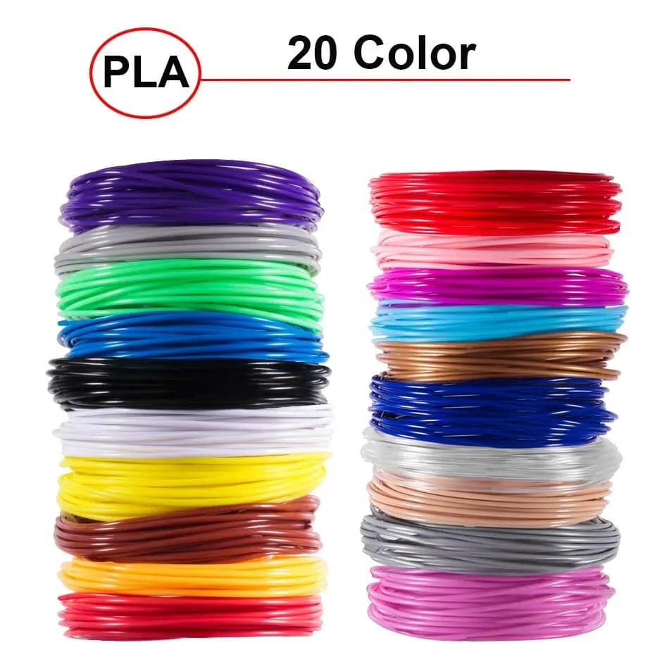 5M 10M 1/5/10/20 Color 3D Pen Embroidery Pla 3D Pen Printing Cables 3D Pen Printing Materials Filament Printing Cable for High Precision Printer Mate