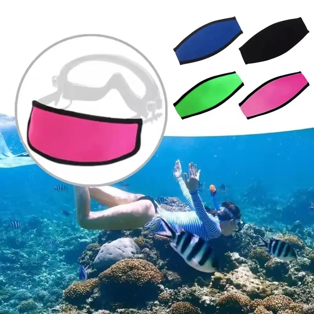 Copri-cinturino per maschera subacquea in neoprene a doppio strato, universale, per occhialini da nuoto, fascia protettiva imbottita per capelli, confortevole