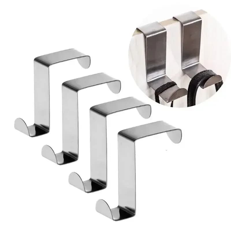 Ganci reversibili per cassetti in acciaio inossidabile, portasciugamani per porta dell'armadio, ripiani per ufficio e cucina