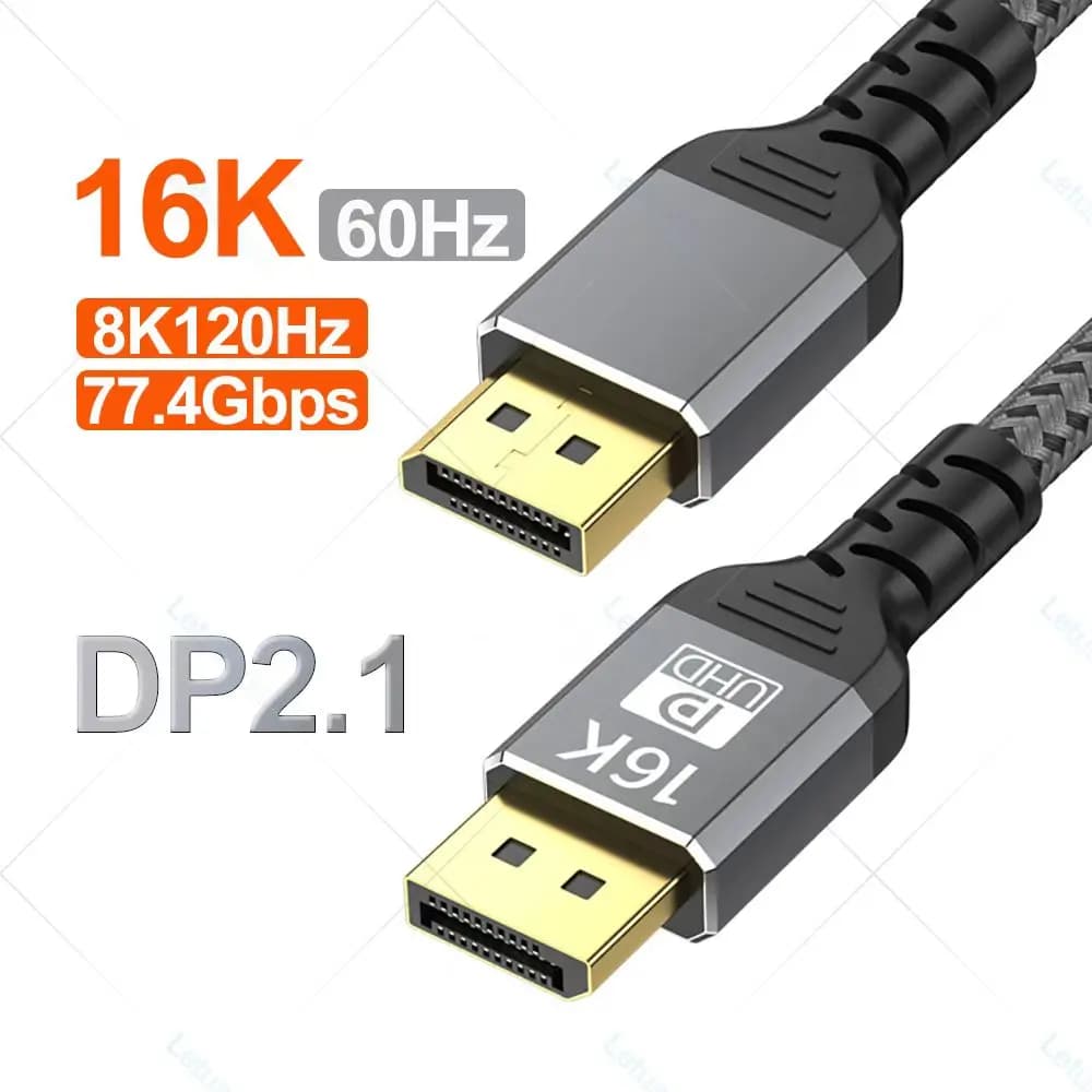 Cavo DP da 77 Gbps 16K 60Hz 2.1 Displayport 3m 2m 1m 0,5m 8K 120Hz Cavo audio HDR Cavo porta display 4K 3D per monitor computer PC