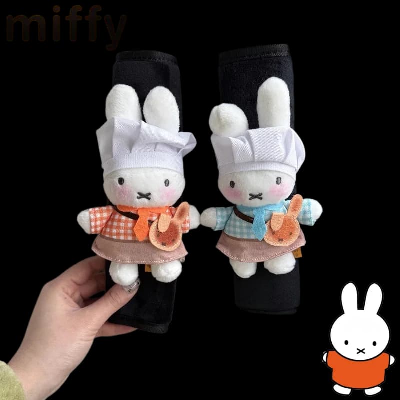 Creative Miffy Rabbit Cute Cartoon Pattern Car Seat Belt Fashion Accessory Soft and Comfortable Shoulder Pads for Men and Women