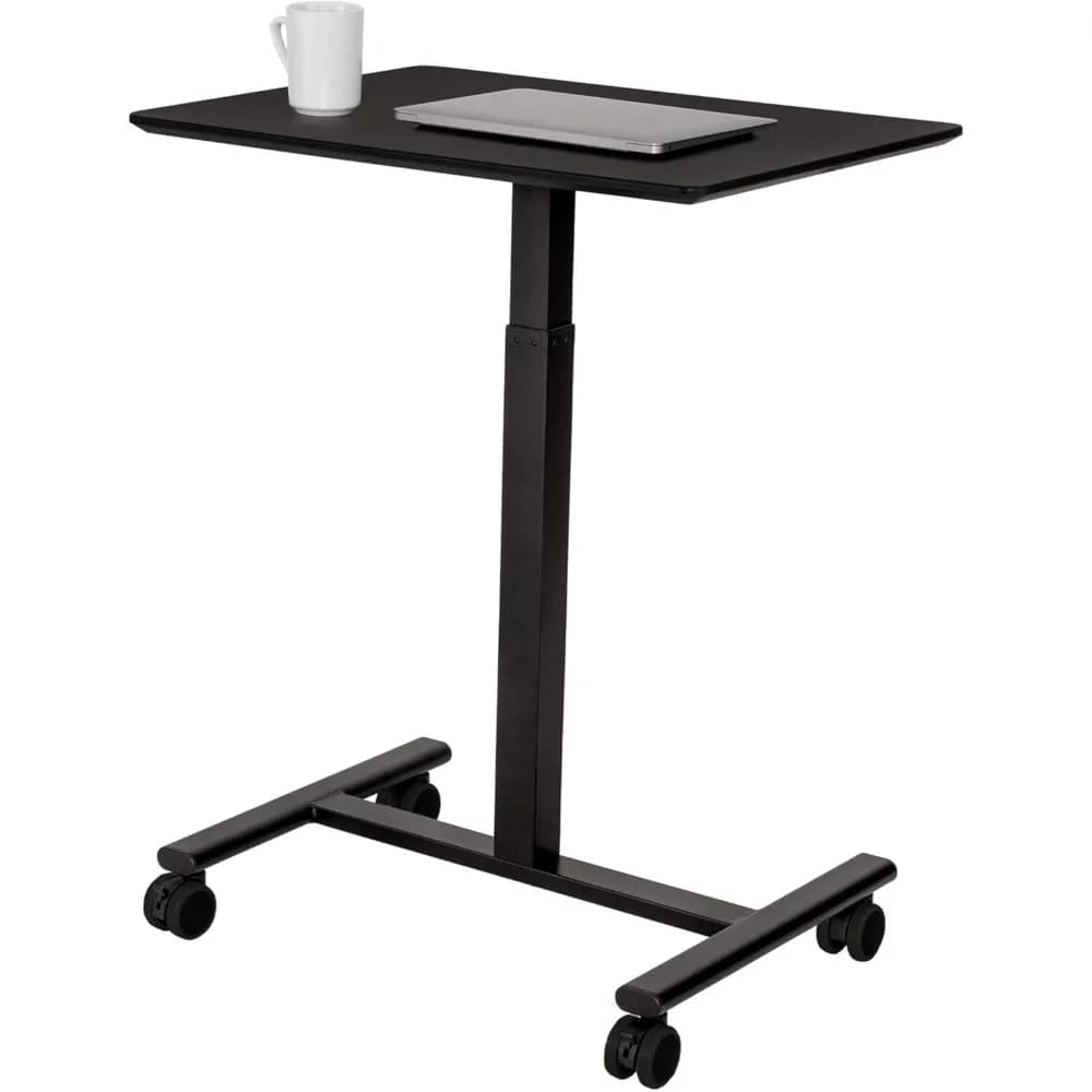 Carrello mobile da scrivania con supporto per laptop pneumatico regolabile in altezza Airlift, postazione di lavoro per computer