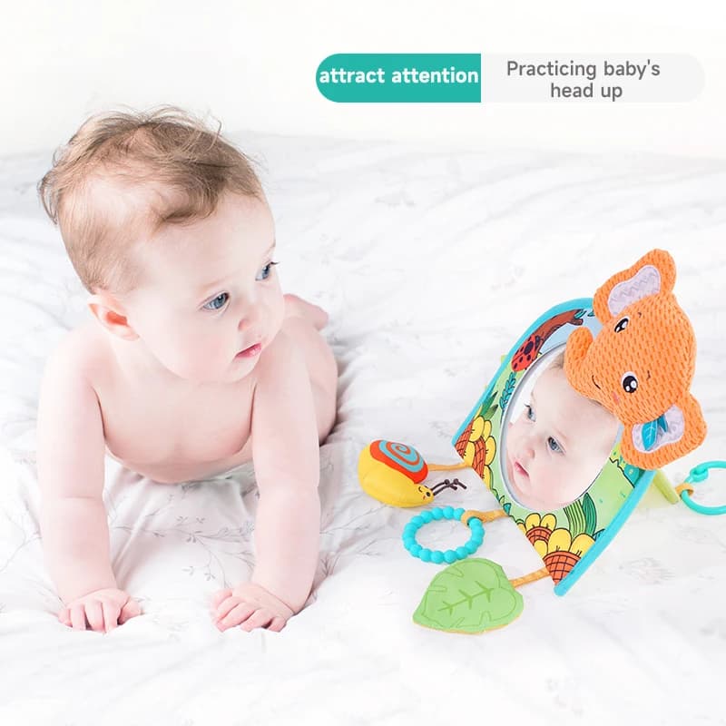 Giocattoli per specchietto auto neonati, monitor per bambini, giocattoli sensoriali educativi regolabili, divertenti giocattoli da viaggio per neonati, giocattoli per il tummy time, giocattoli per seggiolino auto neonati