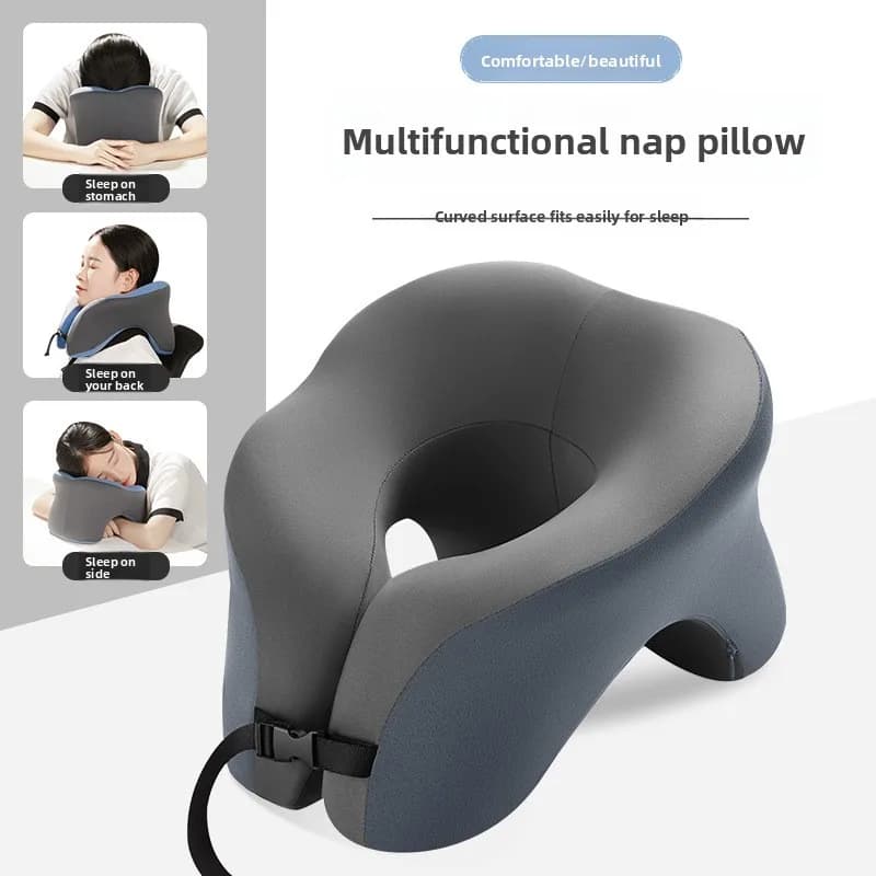 Cuscino ergonomico a forma di U per il riposo del collo, per il supporto del collo, per il riposo del personale dell'ufficio, per gli studenti durante la pausa per il pranzo