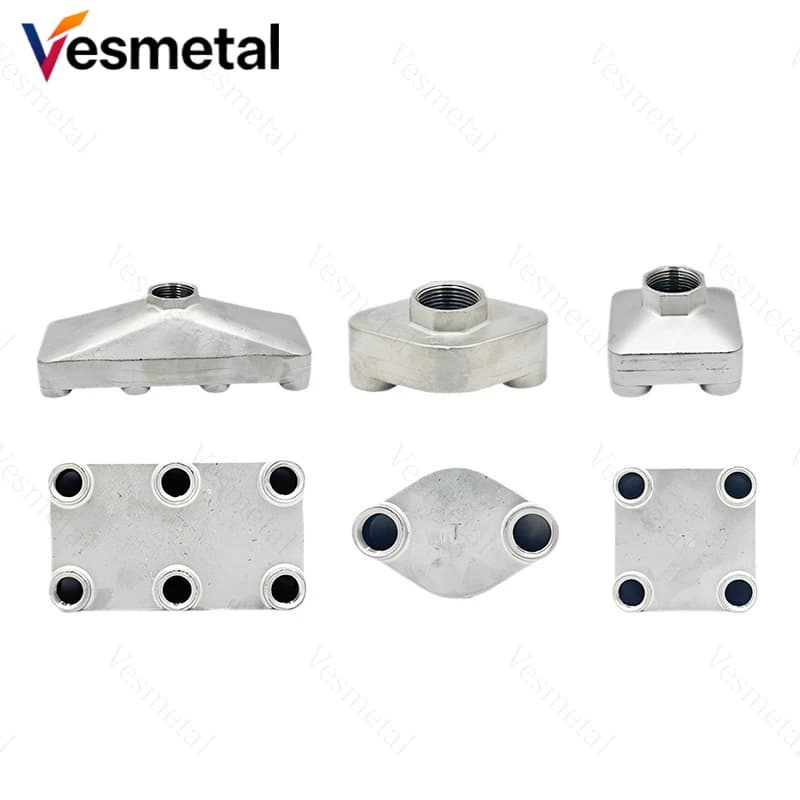 SS304 Steel Water Manifold Flow Distribution Plate, Air Drain Divider Valve for Mold Temperature Controller, 1 In 2/4/6/8 Out