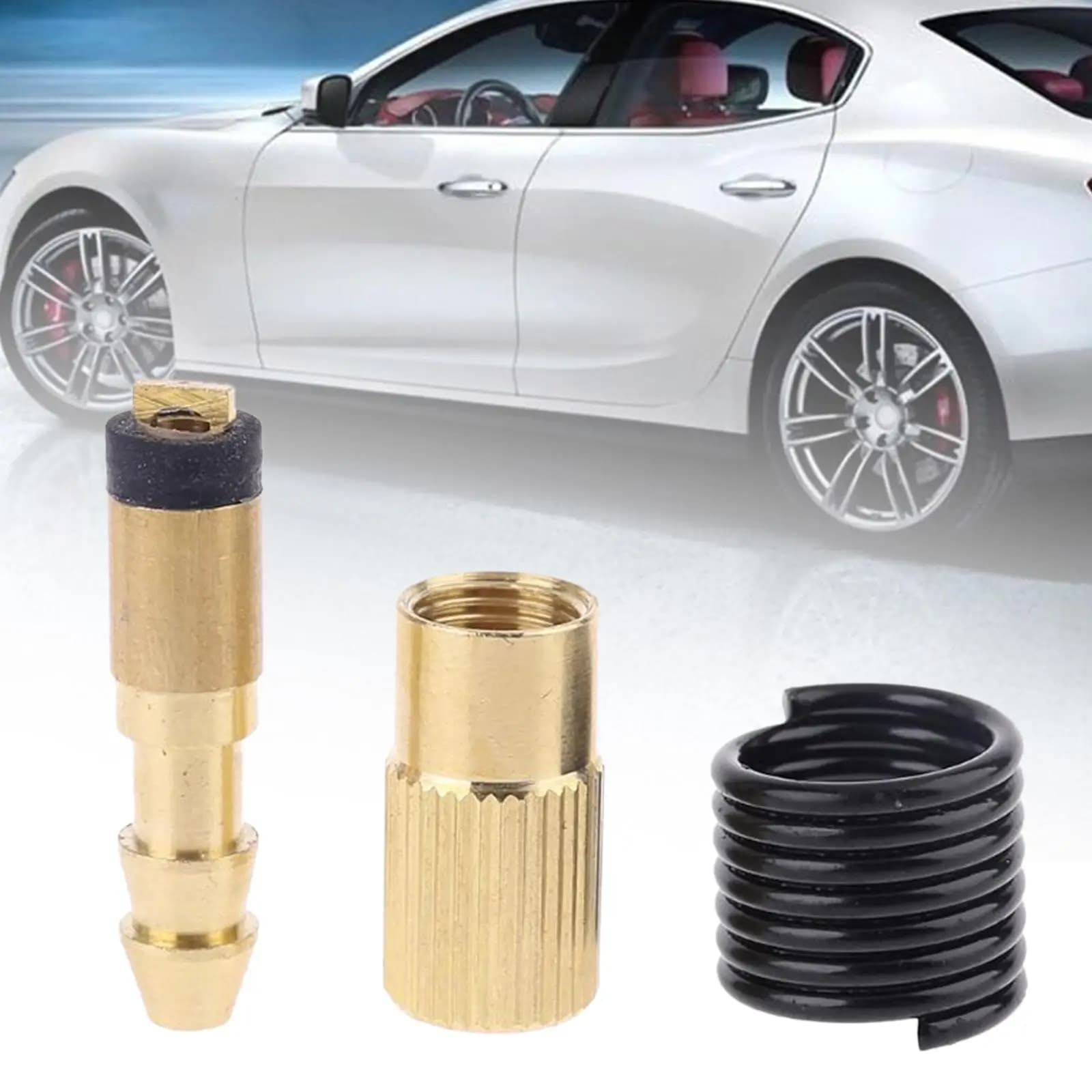 Robusto Ugello per Pompa d'Aria in Lega di Zinco per Gonfiatore Pneumatici Auto, Connettore Valvola per Compressore Portatile